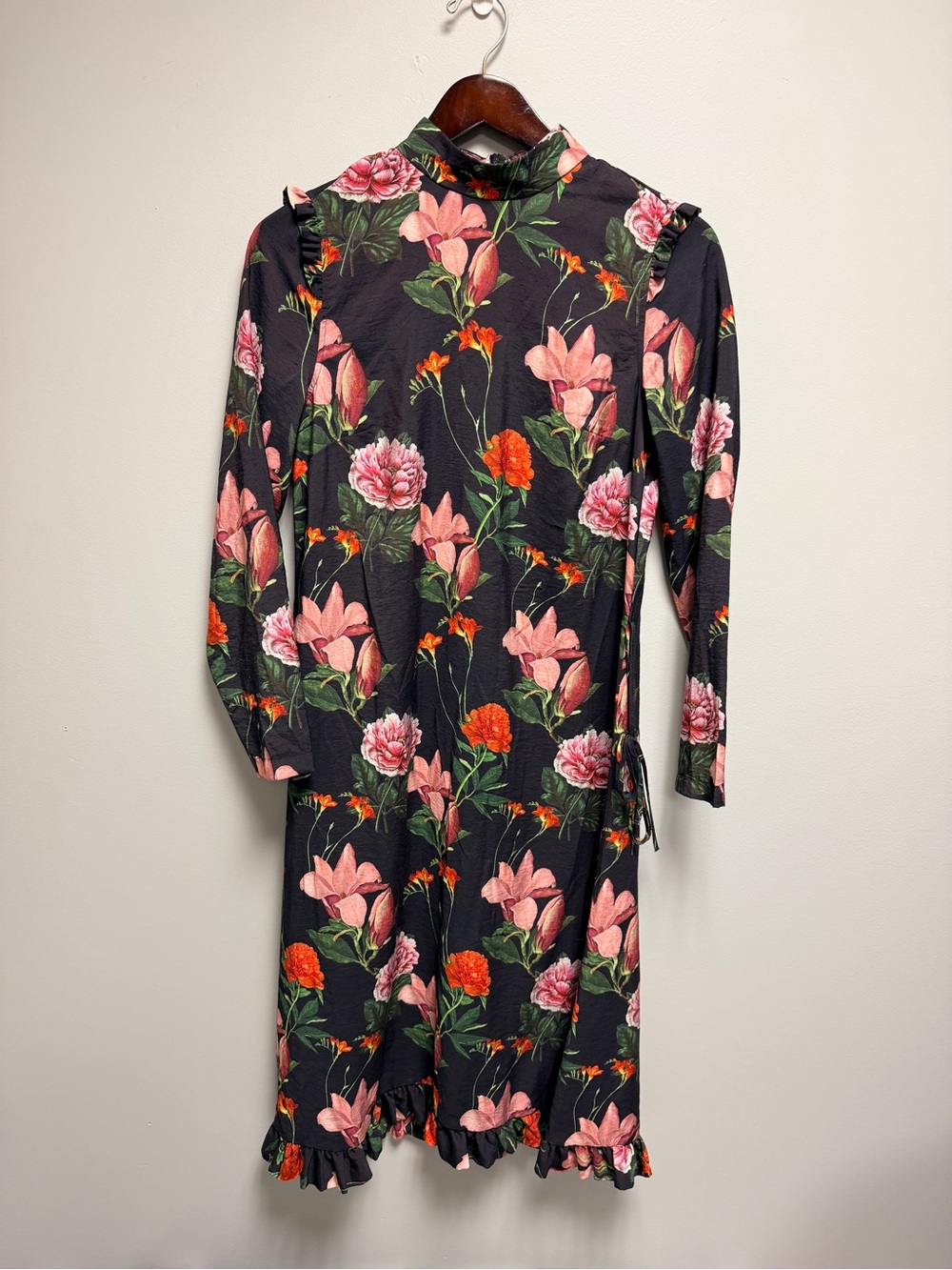 Women’s Just Female by Anthropologie High-Neck Long Sleeve Dress with tie belt -